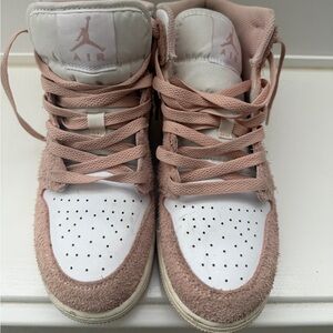 Jordan Youth Pink and White Sneakers size 6Y